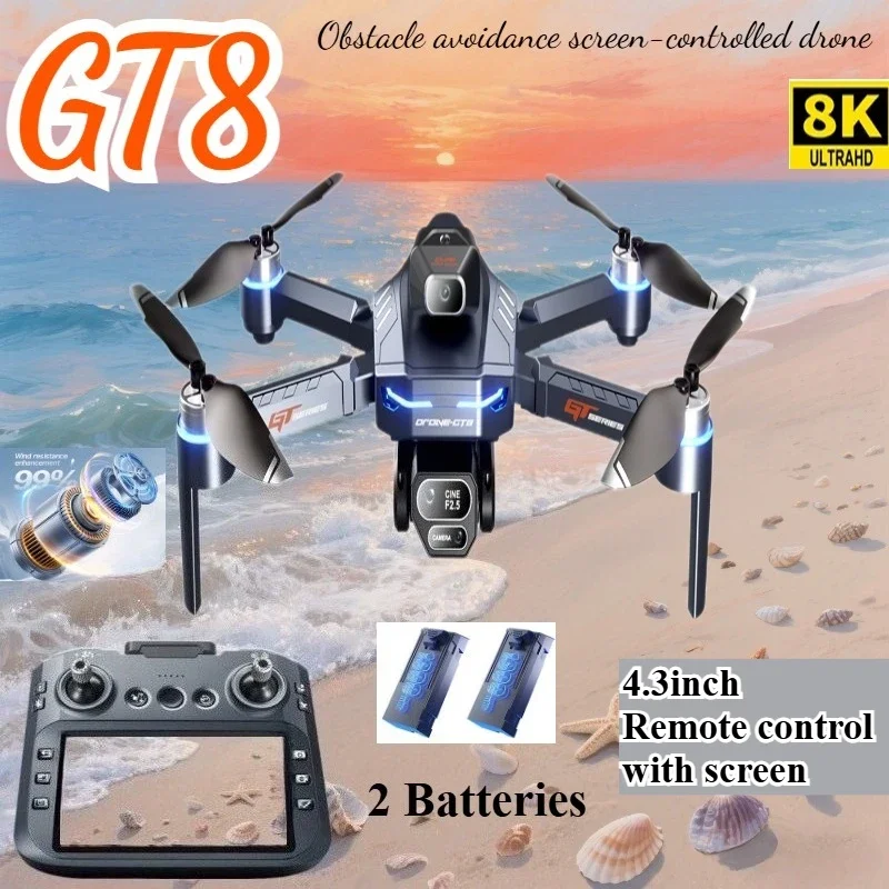 Drone Photogrammetry - ドローン 4K HD GT8 カメラ障害物回避航空写真ブラシレスドローン スクリーン付き折りたたみ式