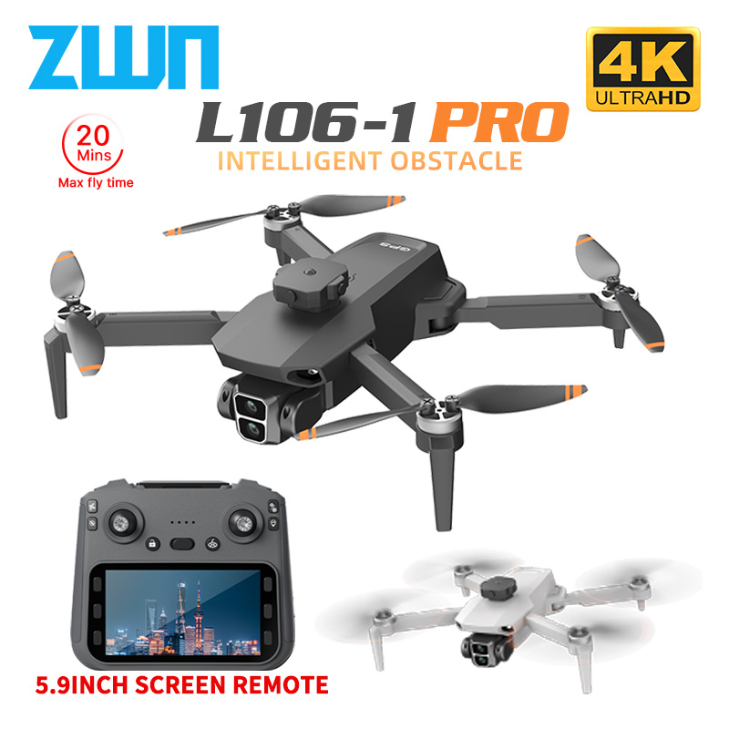 Drone Surveying - L106-1PRO GPS プロフェッショナルドローン 4K HD カメラスクリーンリモート